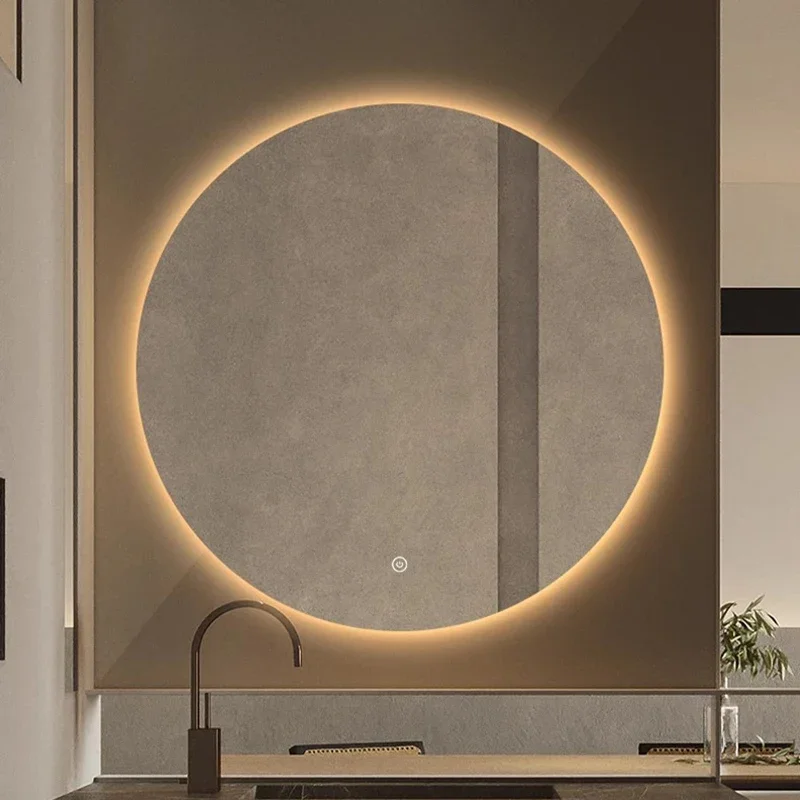 น่ารักกระจกเครื่องสําอางแบบพกพาที่กําหนดเองวงกลมความงาม Nordic หรูหรากระจกแขวนห้องน้ําโมเดิร์น Espelhos ตกแต่งบ้าน