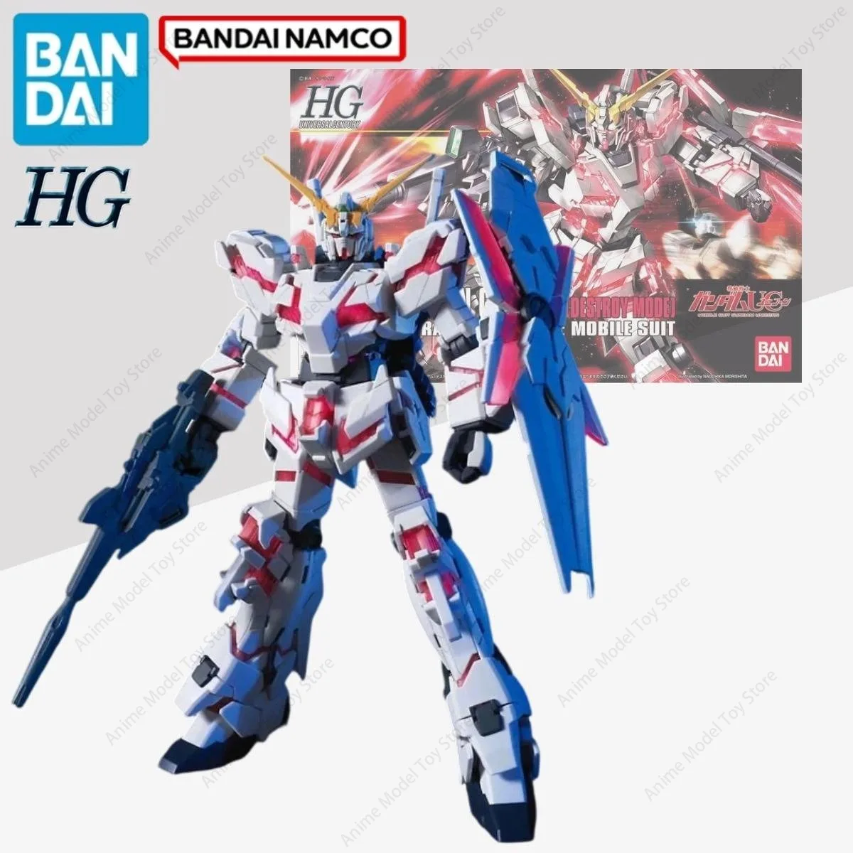 

Original Bandai in Stock Genuine Figures Gundam HGUC 1/144 EX-0 Unicorn Gundam Destroy Mode Anime Model Kits Action Toys Gifts