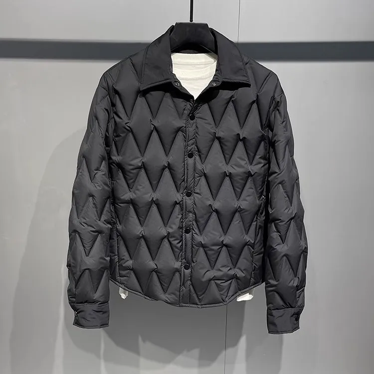 التصميم الأصلي خفيف الوزن من Jaet العلامة التجارية العصرية 2023 الشتاء بدوره إلى أسفل طوق ملابس العمل الماس عارضة Du down irt Jac... #1