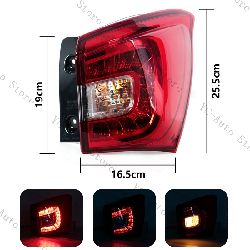 

LED Rear Bumper Tail Lamp Assembly For Suzuki SX4 S-CROSS 2017-2021 Brake Reverse Turn Signal Warning Lamp Car Accessories