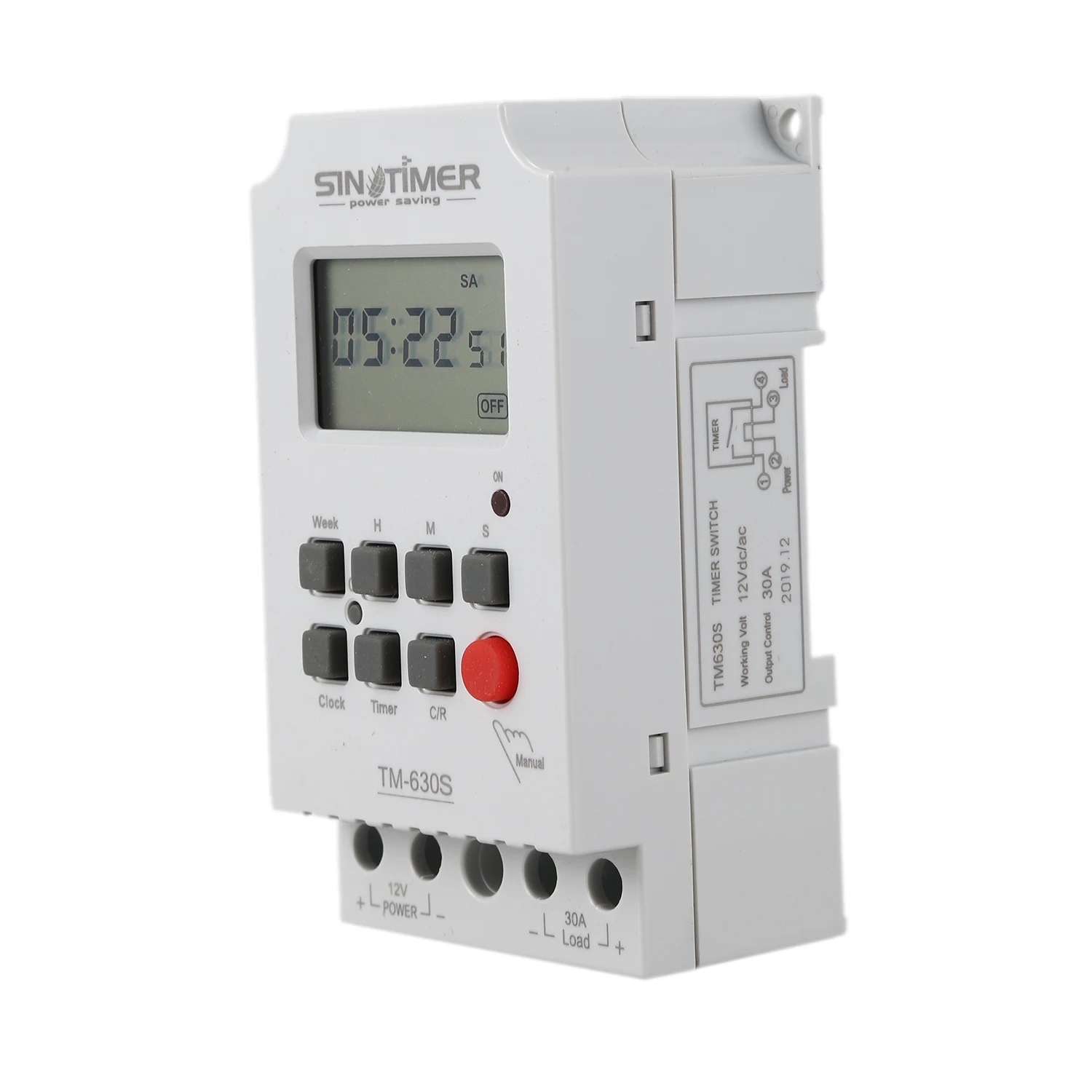 Sinotimer Tm630S-4 12V Seconden Controle Timer Schakelaar Groot Scherm Digitale Display Hot Pin Spanning Output Time Controller
