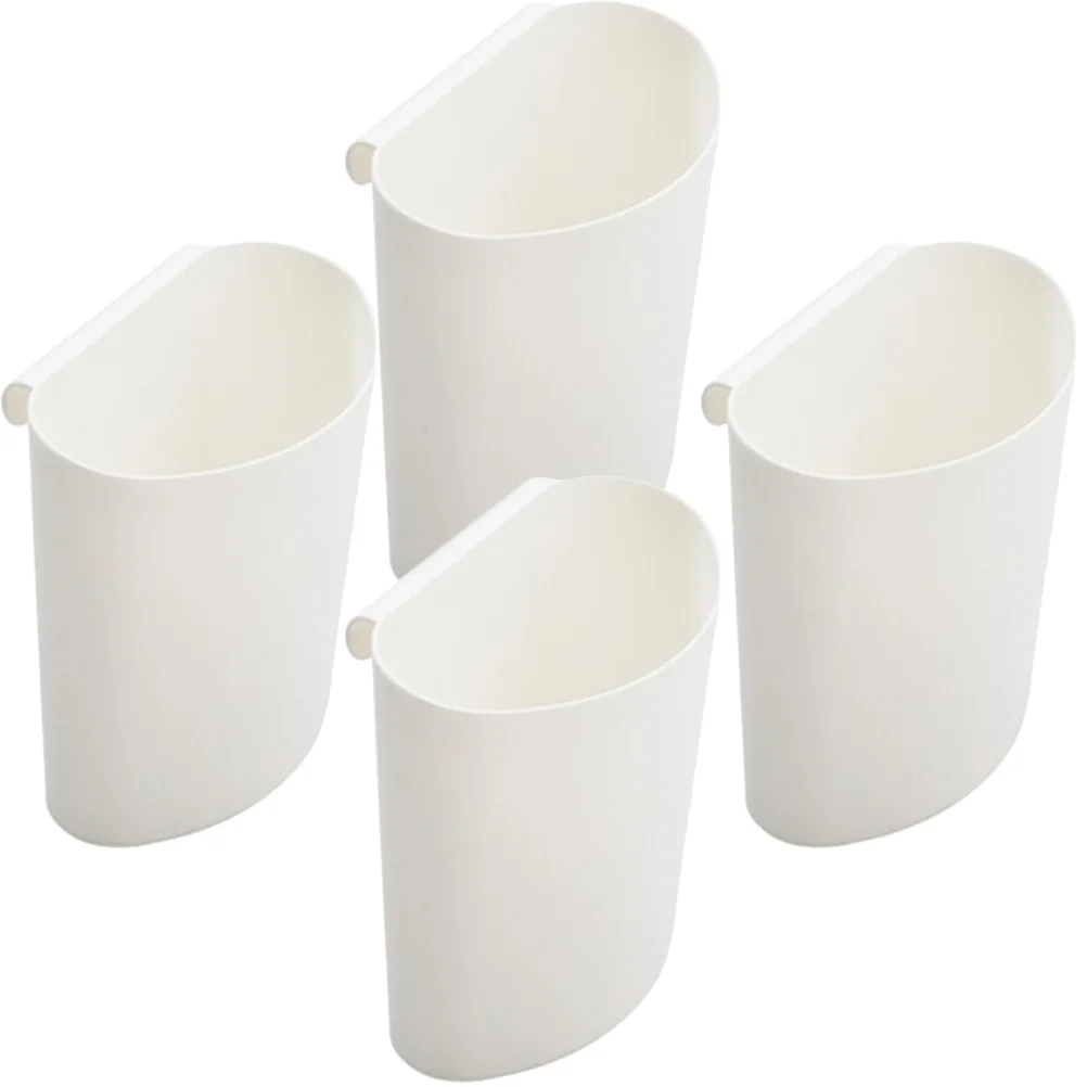 

4 Pcs White Cart Hanging Baskets Storage Trash Can Multi Purpose Beauty Salon Accessories Rolling Cart ganizer Space Saving