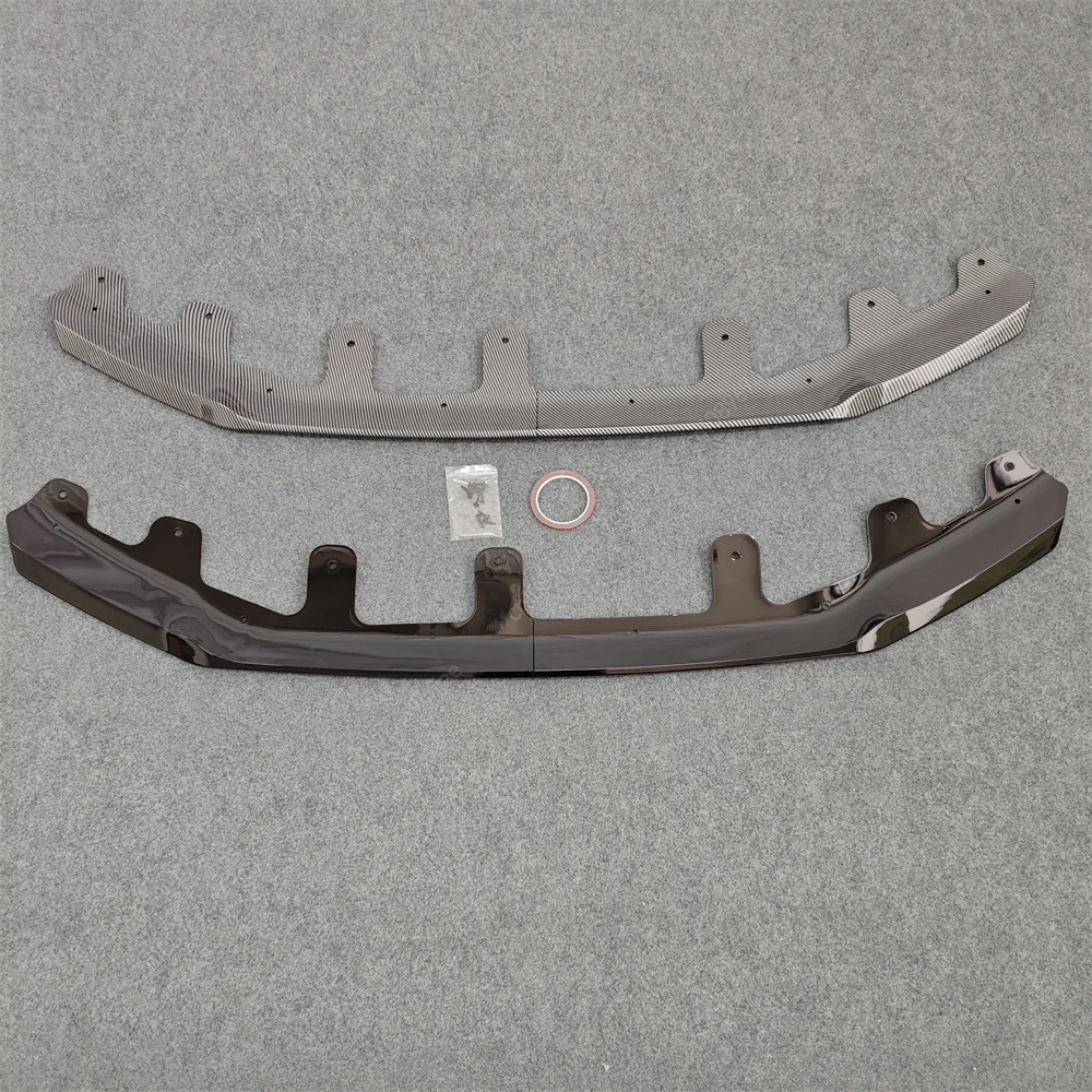 المصد الأمامي الشفاه منحرف الفاصل الذقن الناشر سبويلر ضبط لسيارات BMW X1 U11 iX1 M-Sport 2022-2025 ABS مجموعات الجسم الأسود اللامع