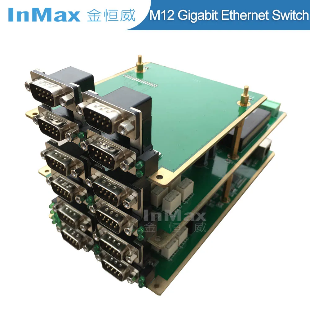EN50155 8-port M12 Managed Ethernet Switch with Wide Temperature