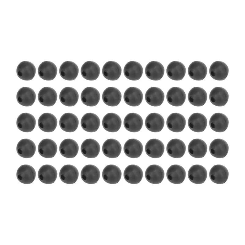 

50 шт., бусины для ловли карпа, диаметр 6 мм, мягкие бусины для ловли карпа, аксессуары для ловли карпа, черные