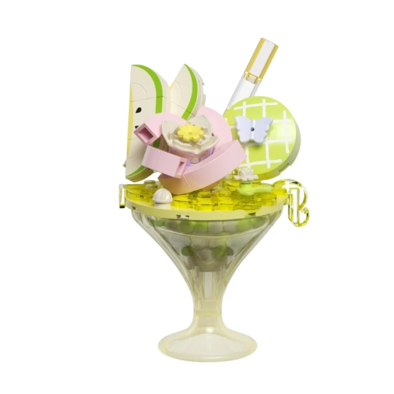 MOC Candy Pudding Sundae Drink Cups Building Blocks Set Play House Ice Cream Cups Decor Toy Children Adult Holiday Birthday Gift