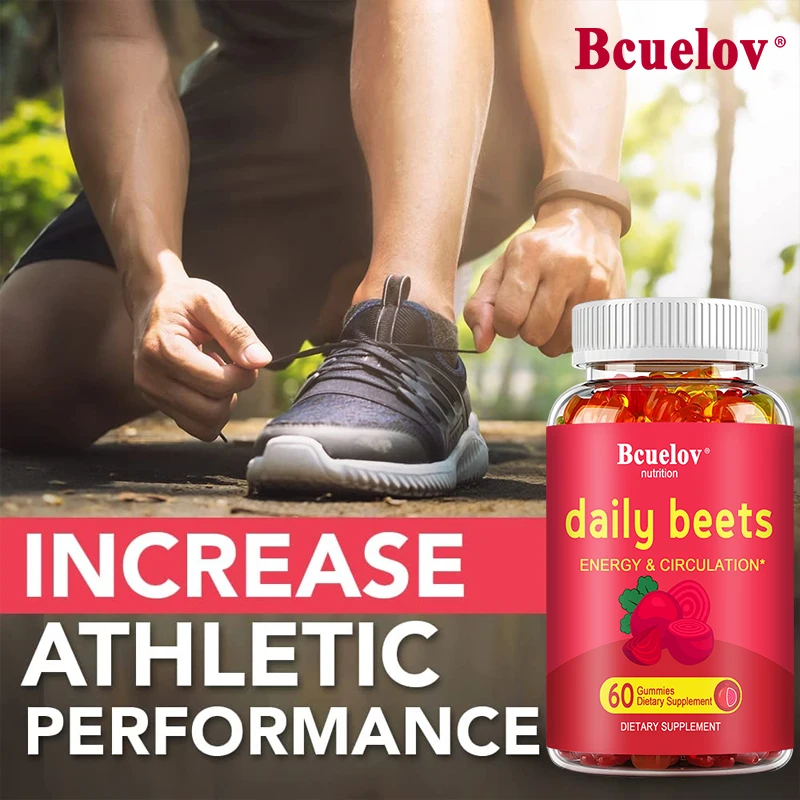 

Beetroot Gummies - with Grapeseed, Vitamins - Supports Natural Energy and Heart Health, Provides Energy and Improves Circulation