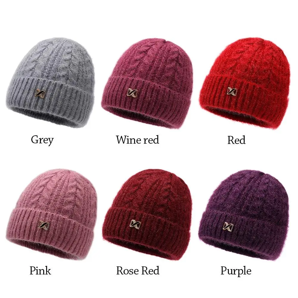 في الهواء الطلق المخملية بطانة قبعة قبعة بونيه الكروشيه محبوك قبعة دافئة الرياضة الشتاء قبعة للنساء #5