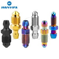 Wanyifa-perno de titanio M6 M8 M10, pinza de freno de motocicleta, tornillos de desinflado de drenaje de aceite para pinza Brembo, pernos de pezón de purga de aire