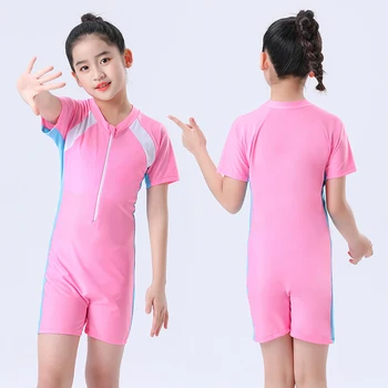 여아용 원피스 학생 수영복, 자외선 차단 십대 수영복, 여름 신상