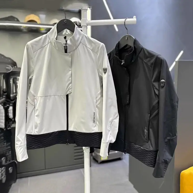 

Golf Apparel Spring/Fall Heavy-Duty Jacket with Zipper, Long-Sleeve Top, Outerwear, Pants