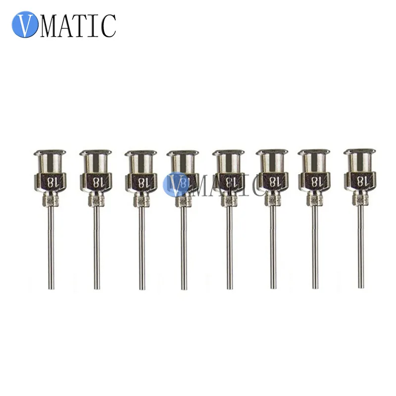 Free Shipping 12Pcs 1 Inch Tip Length 18G Blunt Stainless Steel Dispensing Dispenser Syringe Needle Tips