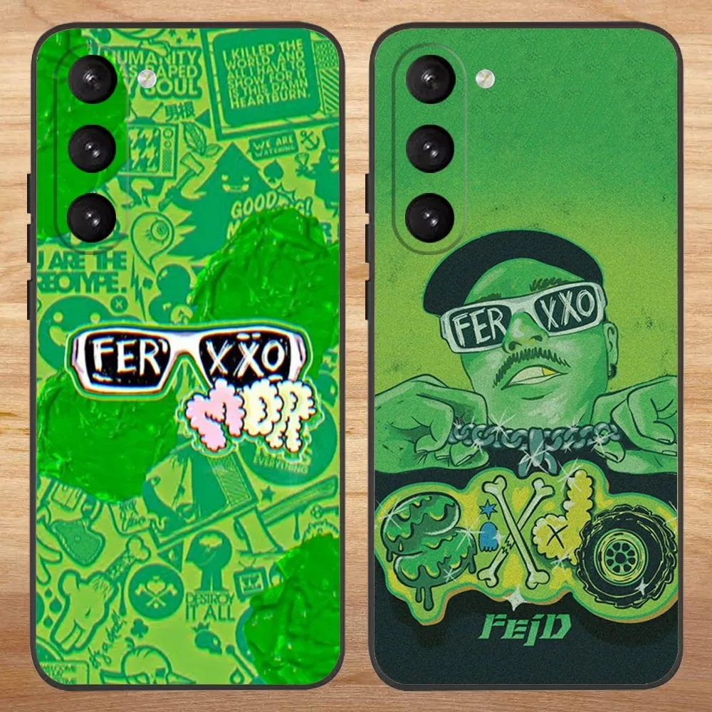 F-Feid Ferxxo SIXDO Phone Case For Samsung S23,23,22,30,21,10,9,Note20 Ultra,Lite,Ultra,5G,Plus,FE,Black Soft Case