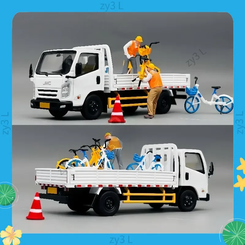 2025 Xcartoys Skala 1:64 Jiangling Kairui Lekki Ciężarówka Model Samochodu Ze Stopu Metali Miniaturowy Transport Rowerów Wspólnych Kolekcja Ekspozycyjna Zabawka