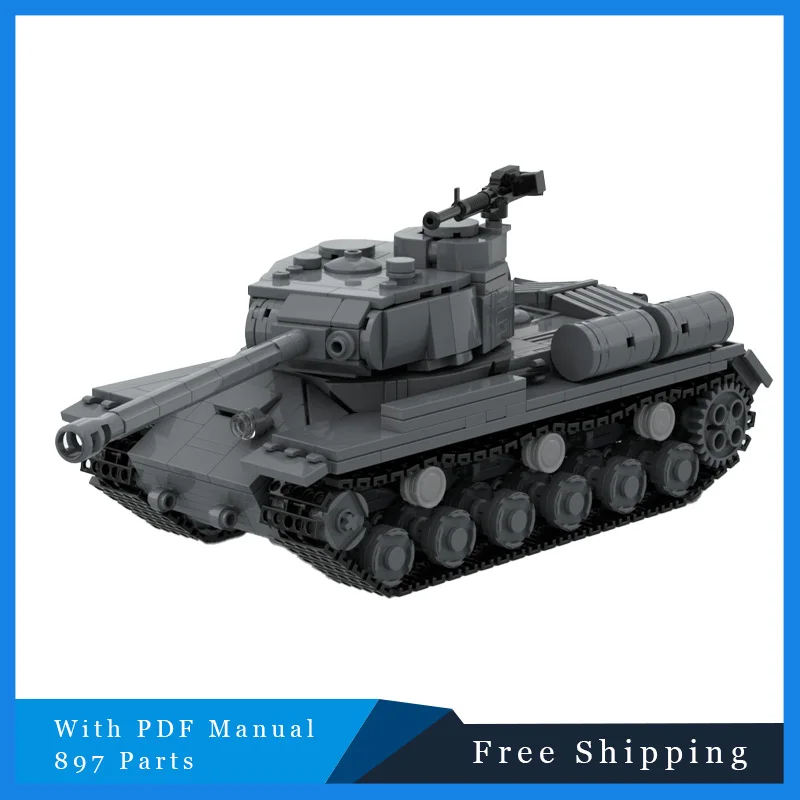 

Popular 897PCS Gray Soviet Heavy Tank Modular Building Blocks Model For Kid Education DIY Assembly Toy Christmas Birthday Gifts