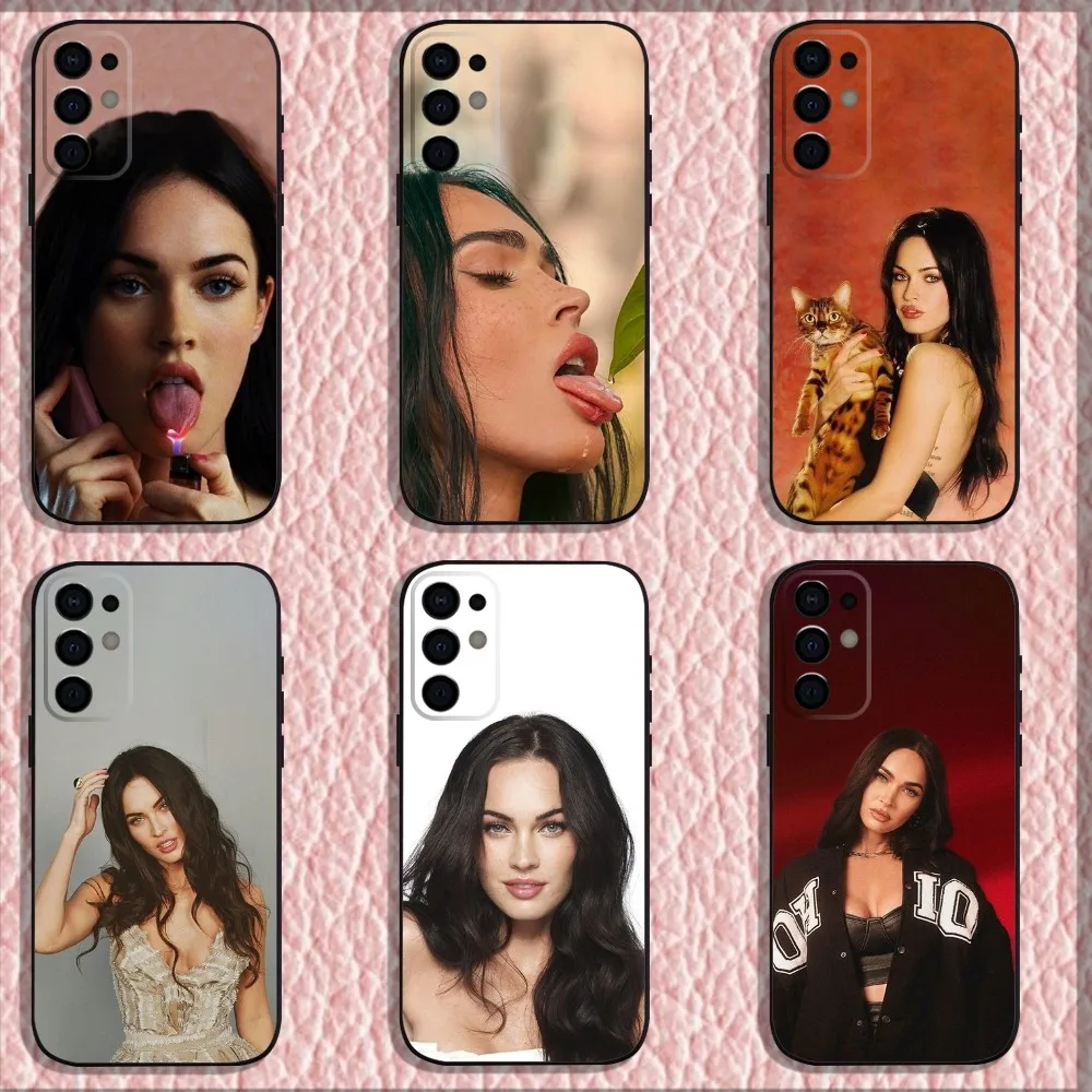 

Actor M-Megan F-Fox Phone Case For Samsung S24,S21,S22,S23,S30,Ultra,S20,Plus,Fe,Lite,Note,10,9,5G Black Soft Shell