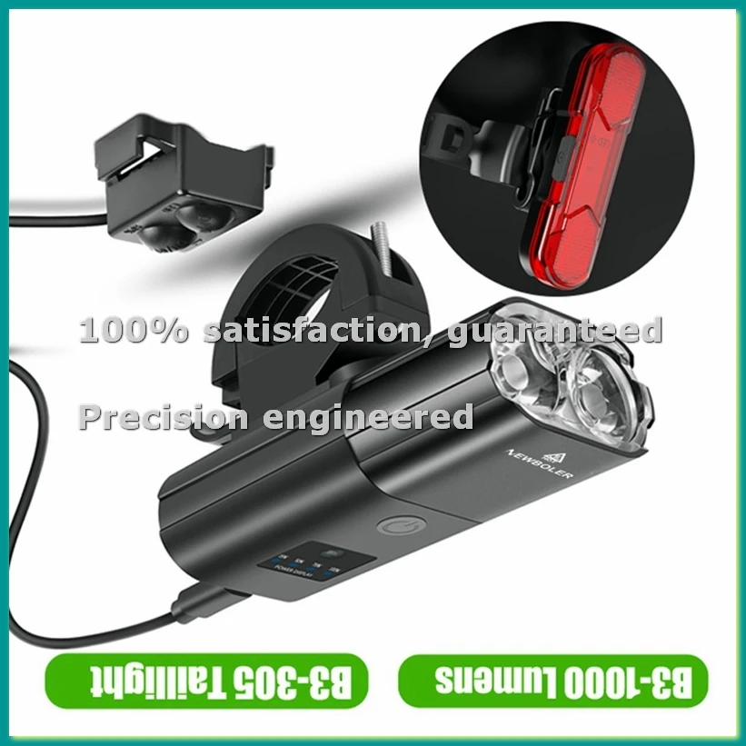 Fahrradlicht 1000 Lumen 4000mAh Fahrrad-Frontlicht Powerbank Taschenlampe Lenker USB-Ladung Rennrad-Beleuchtung Highlight-ANKL
