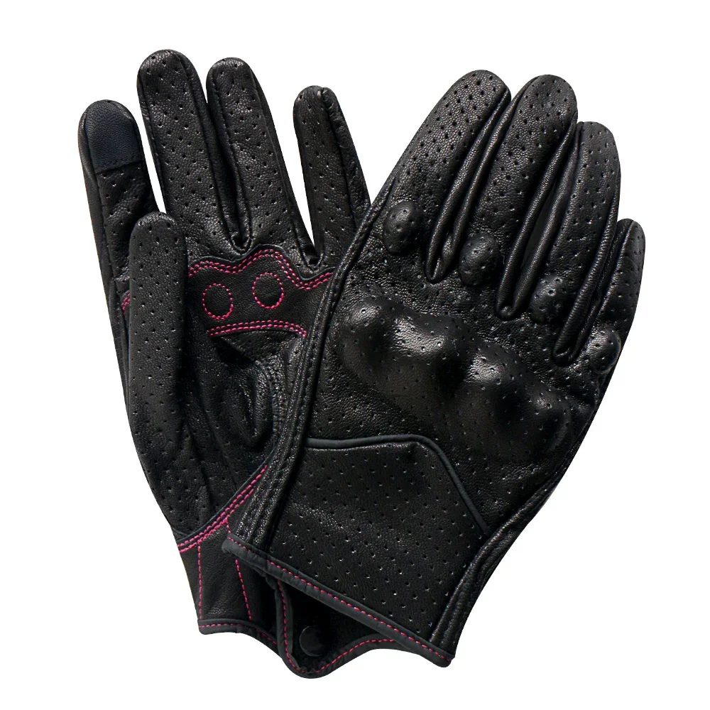 Motorcycle Gloves Women XS S M Leather Touch Summer Motor Guantes Cycling Glove Small Female Motocross Motorbike Luvas Mujer