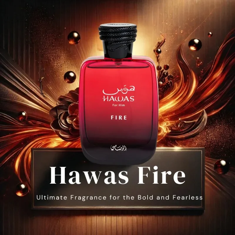 رذاذ عطر RASASI Hawas Fire Eau de Parfum 100 مل عطور عربية أصلية تدوم طويلاً فيرومونات مائية عطر كولونيا مكياج
