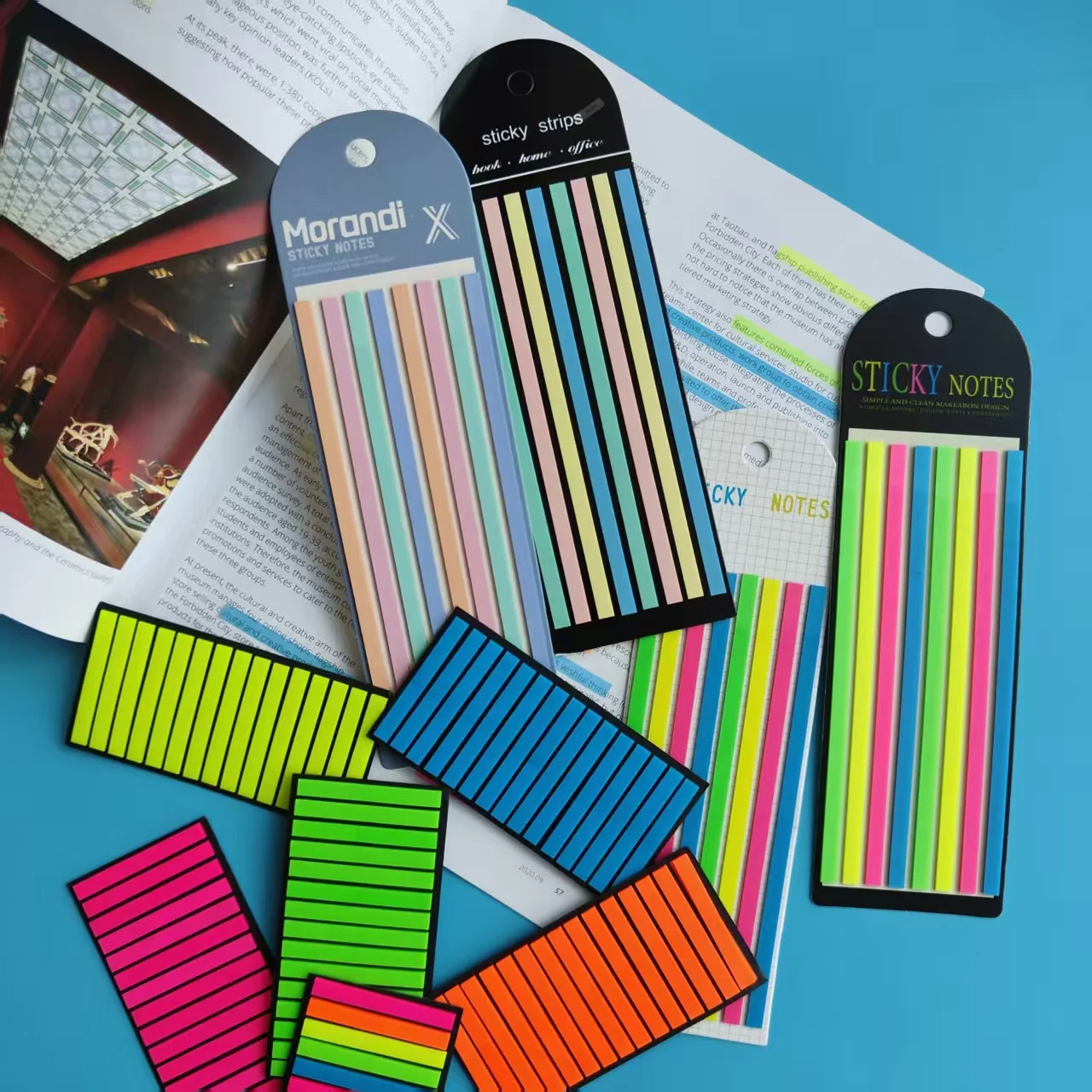 10 สีโปร่งใสแท็บดัชนีเรืองแสงกระดาษโน้ตเครื่องเขียนอุปกรณ์สำนักงานโรงเรียนเด็กของขวัญ