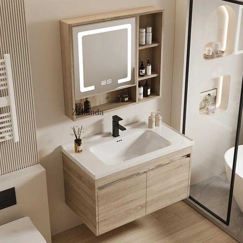 Wayon Washbasin Cupboard Apartments Small Bathroom Vanity Modern Compact Design Ceramic Sink