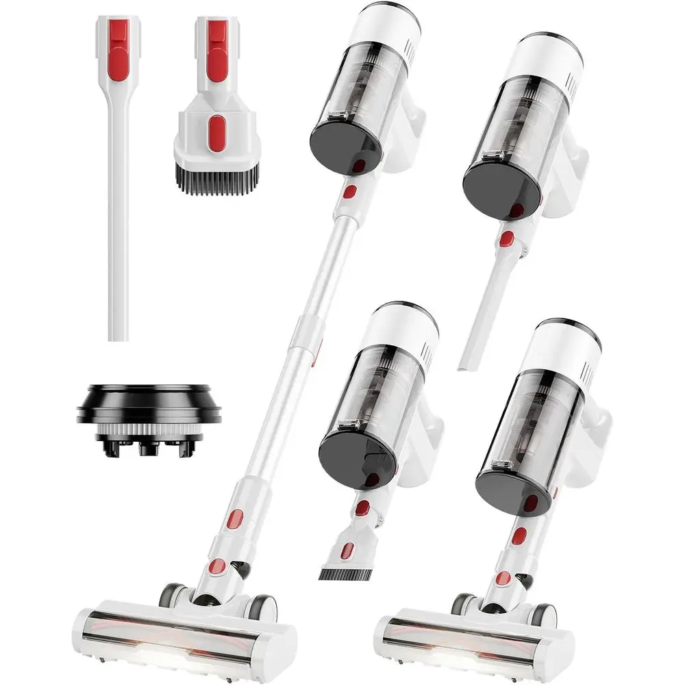 Cordless Vacuum Cleaner 550W 45 KPa Stick Handheld Vacuum for Pet Hair, Carpet & Hardwood Floors – 60 Min Runtime, HEPA Filter,