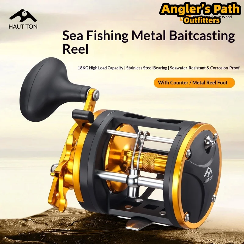 

Hot Haut Ton Full Metal Saltwater Resistant Drum Fishing Reel Slow Jigging Aluminum Alloy Handle For Boat Big Game Fishing