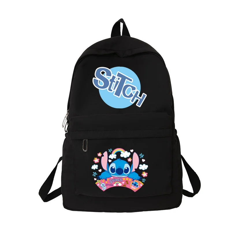 Disney Lilo & Stitch Youth Backpack 2024 Popular Simple Large Capacity School Bag Fashion Multifunctional Cartoon Cute Backpacks