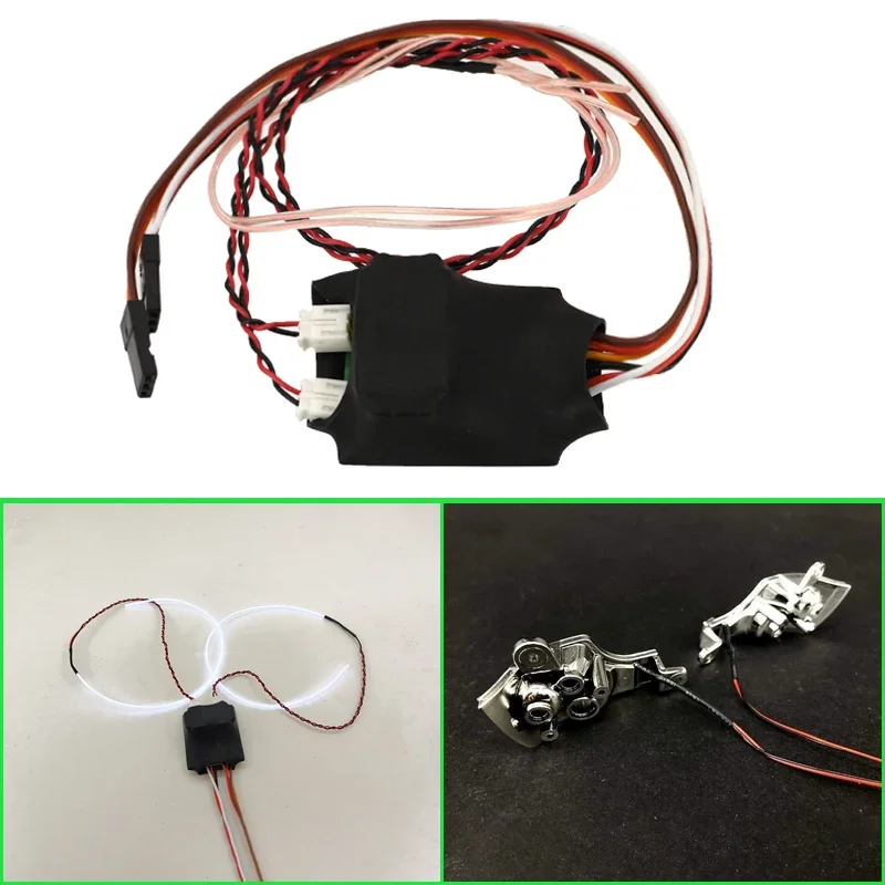 LED Daytime Running Lights With Control Switch 1/14 Tamiya Truck For Scania For 1/10 RC Crawler Car