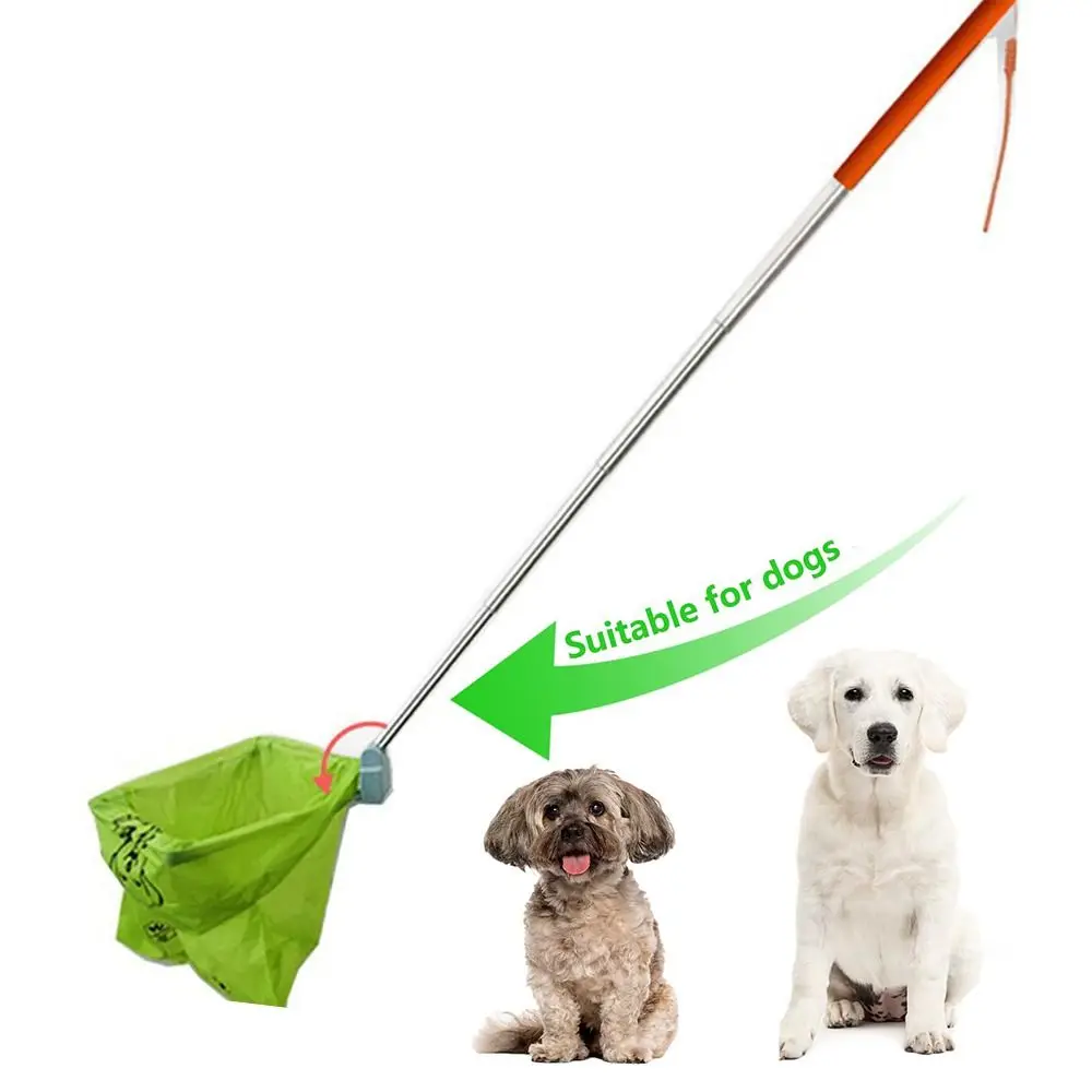 Length Adjustable Dog Poop Catcher Fashion Foldable Flexible Pooper Scooper Bags Easily Slidable Pet Waste Shovel