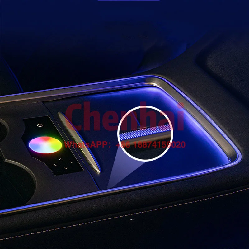 

Manufacture Price 6W 128 Colors Atmosphere Light Automotive Interior Ambient Lights Led Light Kit For Tesla Model 3 Or Y Parts