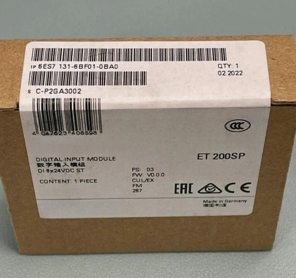 

Brand New ET200SP Digital input module 6ES7131-6BF01-0BA0 6ES7131-6BH01-0BA0 6ES7131-6BF61-0AA0 Fast delivery