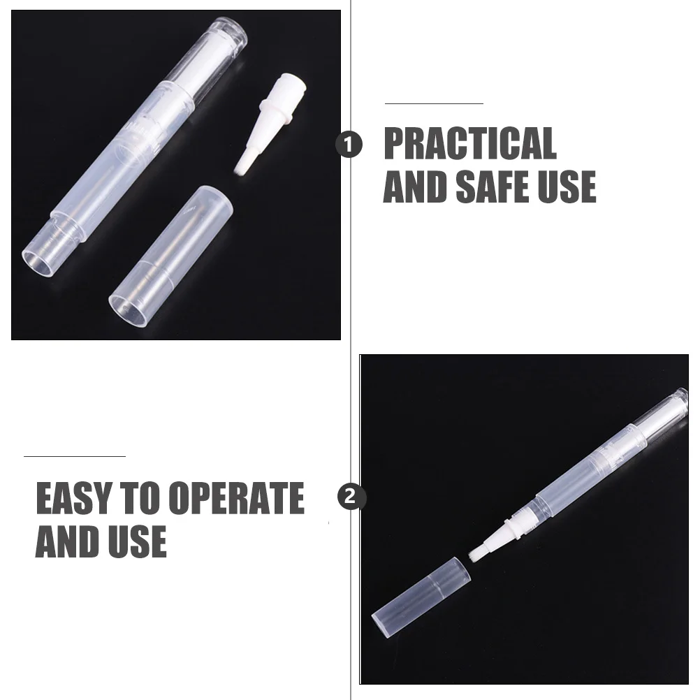 6 قطع أنبوب فارغ للسفر لتغليف سائل نمو الرموش مع قلم توزيع طرف الفرشاة حاوية محمولة للشفاه #4
