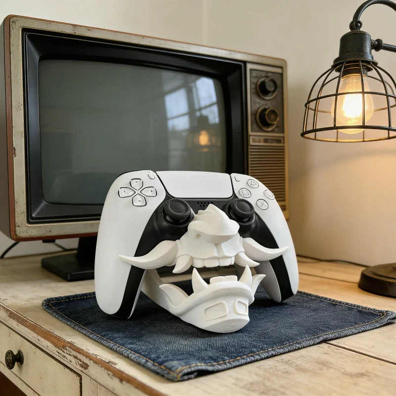 Controller Stand 3D Printed Demon Faces PS5 Gamepad Holder Universal Desk Organizer Cool Gamer Room Decor Accessory Unique Gifts