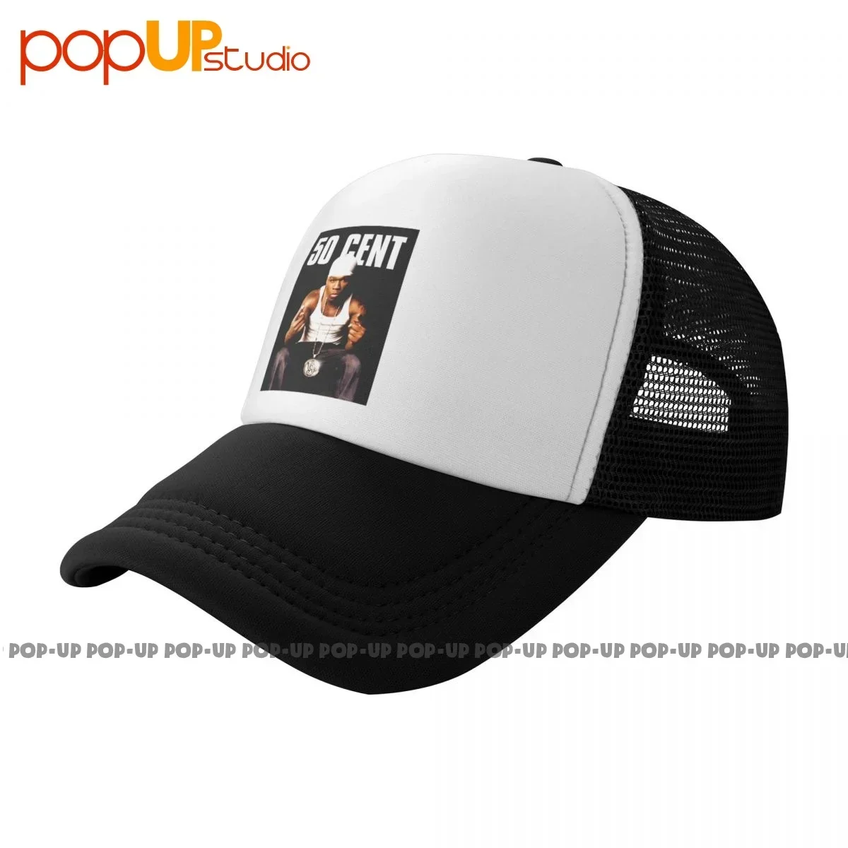 50 Cent Curtis James Jackson P-08 Baseball Cap Trucker Hats Breathable Sunscreen Vintage Streetwear Unisex