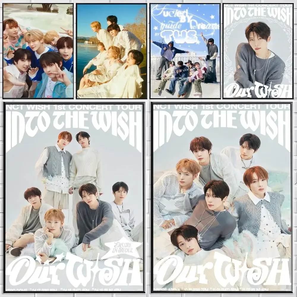 Idol NCT WISH Poster Stylish Wall Art for Bedroom Living Room Bar Café Home Decor Gift