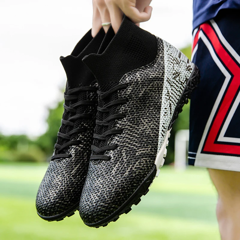 Nuevos zapatos de fútbol para hombres y mujeres, zapatos de entrenamiento de competición universales, tachuelas cortas, tachuelas trituradas