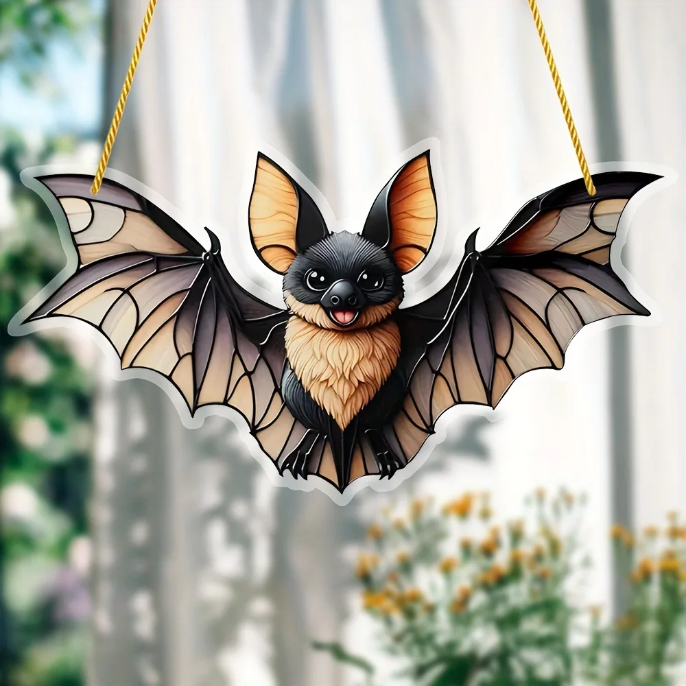

Halloween bat catcher colorful window hanging porch decorations autumn halloween decorations