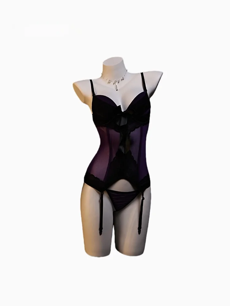 

Сексуальное кружевное боди, комплект оригинального дизайна, брюки с высокой талией, тканевое женское нижнее белье, ансамбль FULUOLA