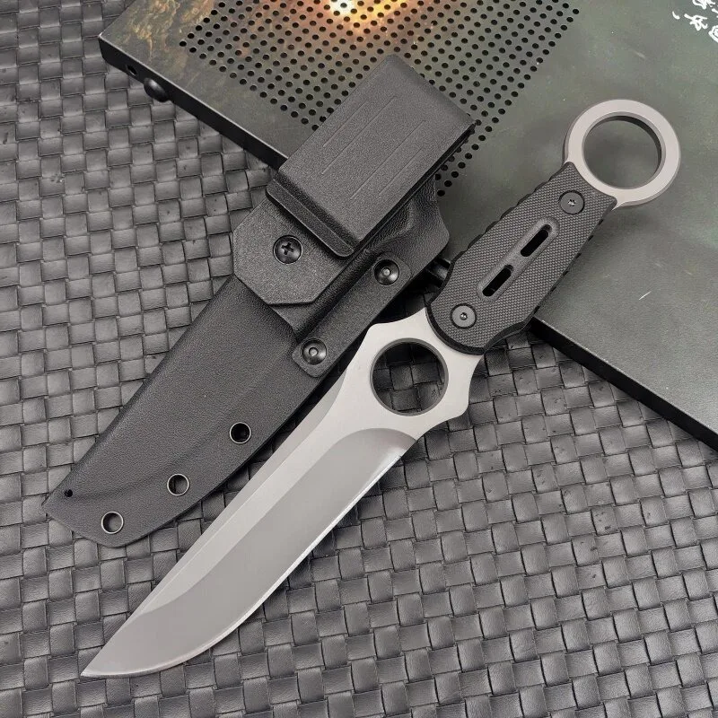 Kydex Sheath Knife High hardness 8CR13MOV Blade G10 Handle Pocket Knife Outdoor Field Survival Camping EDC Tool Household Tools