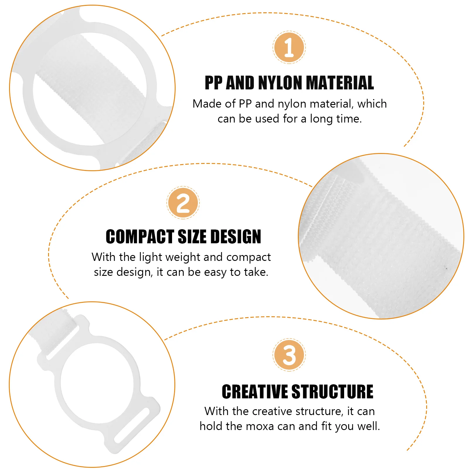 6 قطعة العصابات المحمولة مقاومة للاهتراء Moxa المثبت المنزلية الكى العرض المهنية Moxa حزام لتدليك الاسترخاء #5