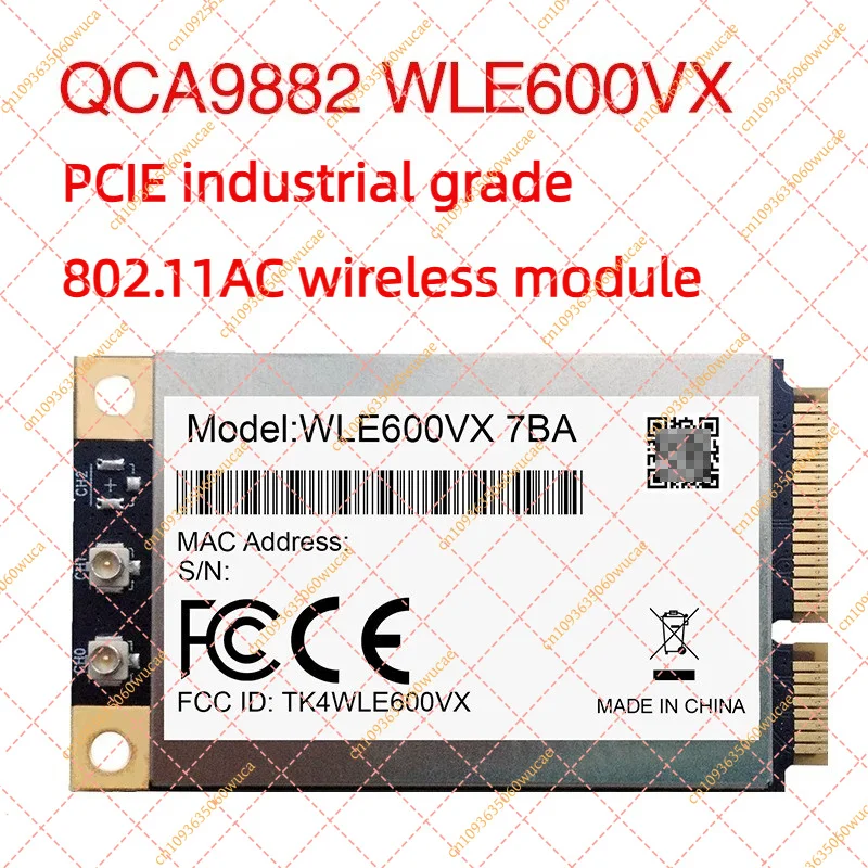 WLE600VX QCA9882 Dual-Band WiFi Module, 2.4G/5GHz Mini PCIe Card for OpenWrt Linux x86