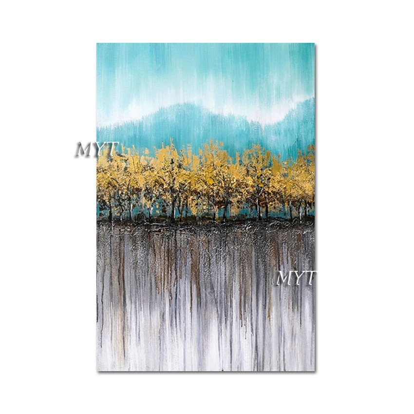 

3d Beautiful Picture Scenery Woods Hand Painting Frameless Modern Easy Canvas Paintings Abstract Outdoor Wall Decor Art Craft