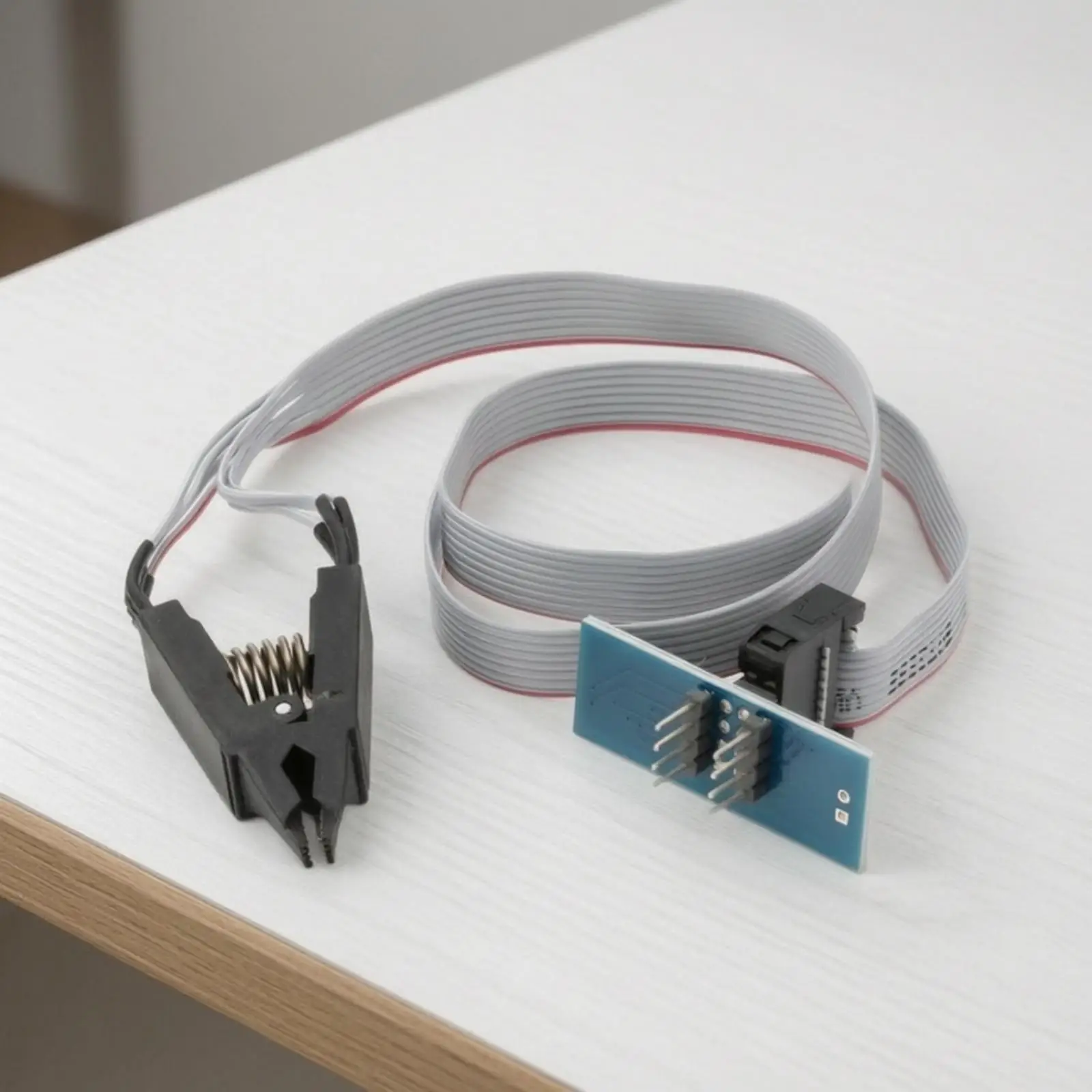 SOP8-to-DIP8 Test Fixture Keyed Connector SOP8 Data Writing Clip with Adapter Board Precision in-Circuit Data Writing Clip for