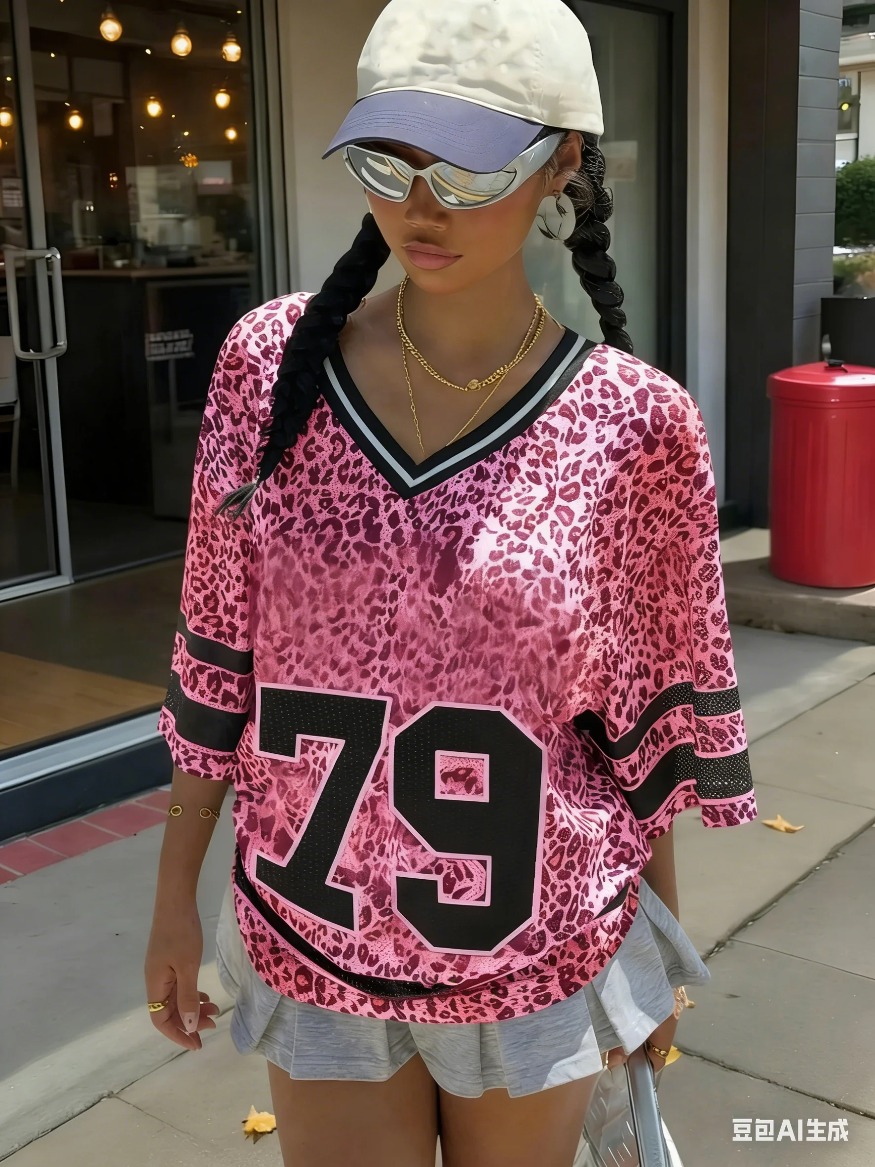 Wild Dopamine Rush for Adults and Children! Gradient Leopard Print 3D Digital Print Jersey/T-shirt, American Retro Street Style.