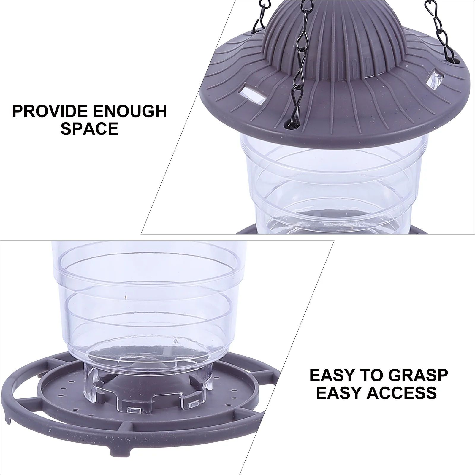 

1Pcs Hanging Bird Feeder Plastic Outdoor Garden Decorative Feeding Tool for Balcony Yard Wildlife Plastic Feeder