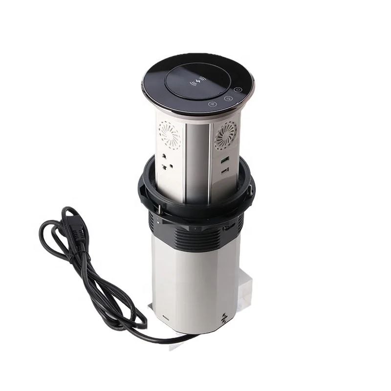 Smart Motorized Kitchen Socket, AU Plug 3-Position, USB-C, LED Light, 15W Wireless Charging, WIFI Enabled, High Level Automation