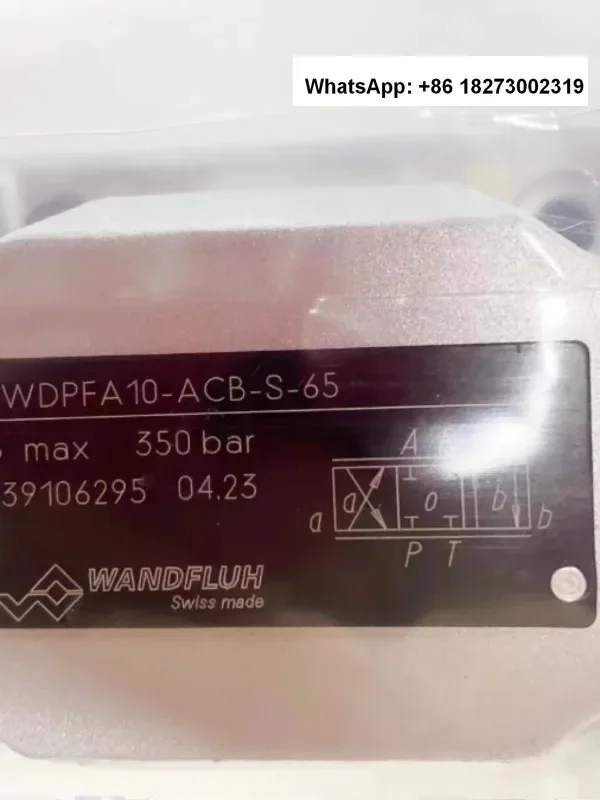 

WANDFLUH directional valve WDPFA06-EA2-G24/WD WDPFA10-ACB-S-65