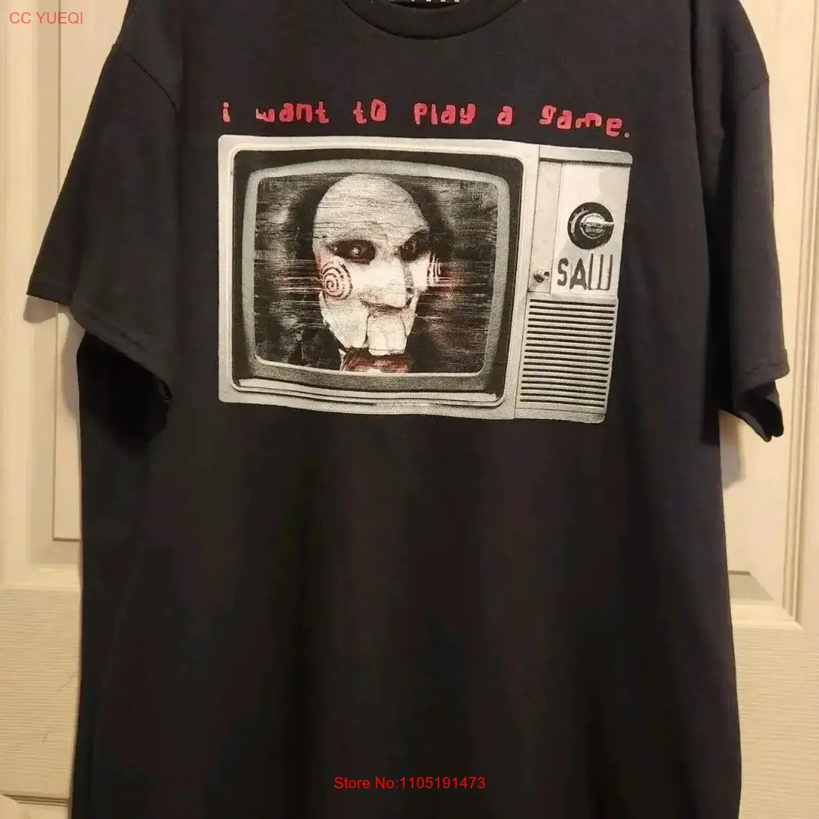 

saw jigsaw movie vintage style T Shirt vintage Washed fashion Slightly Comfortable homme Casual graphic Versatile