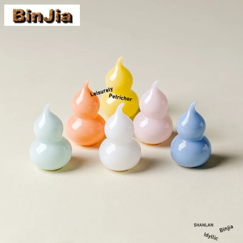 

Mutton Fat Jade Gourd Tea Pet Zen Flowerpot Landscaping Tea Figurine Play Toys Tea Statue Ornaments Tea Items Supplies Gift